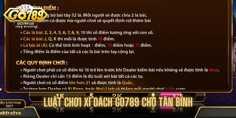 Luật chơi Xì dách Go789 không phải ai cũng biết