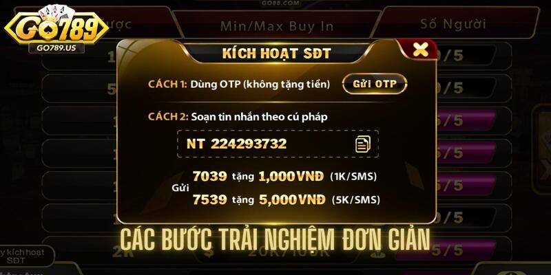 Trải nghiệm nhanh chóng với một số bước tham gia